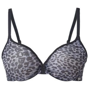 GOSSARD 13101 Women's Glossies Leopard Animal Print Non-Padded Underwired Plus Size DD+ Support Full Cup Bra 90C