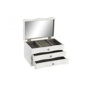 Boîte à bijoux miroir velours romantique bois mdf