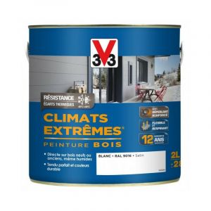 Image de V33 Peinture bois climats extrêmes satin vert basque 2 L