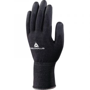 Delta Plus Gant tricot anti coupe paume enduite PU noir taille 10