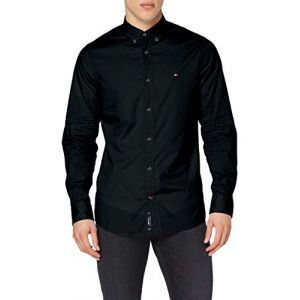 Image de Tommy Hilfiger Chemise STRETCH SLIM POPLIN SHIRT - Couleur S,M - Taille Noir