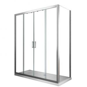 Image de Douche de 6 mm avec un mur fixe et quatre portes avec H.190 receveur non inclu &ndash; 67,5-70 fixe x 138-143