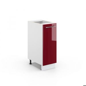 Meuble de cuisine Fame-Line, Rouge bordeaux Haute brillance, 30 cm sans plan de travail, Vicco