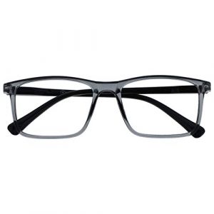 OPULIZE R4-7-350 Reading Glasses, Devant Gris Transparent avec Bras Noirs, 3,50 Grossissement Unisex