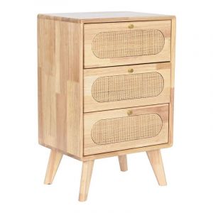 Caisson à Tiroirs DKD Home Decor Naturel Métal Bois d'hévéa 40 x 30 x 63 cm