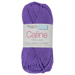 Pelote de Coton Caline - Trimits : Coton Mercerisé 100% pour des Créations Douces et Brillantes - PPSC 129 Violet - 129 Violet