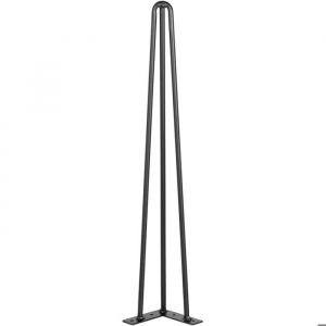 Pieds De Table En Épingle À Cheveux - Duoku - 45,7 Cm - Lot De 4 - Acier Au Carbone - Noir