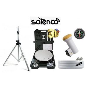 Kit camping-car Parabole 35 cm + Tr&eacute;pied + LNB + C&acirc;ble 10M + Boussole