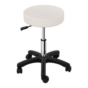 Tabouret chaise siège de bureau à roulette beige 14_0003753