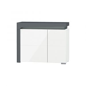 Image de SANS Buffet 2 portes LED inclus Teo Blanc et Gris