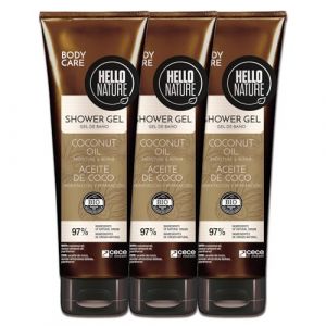 Hello Nature Gel Doccia con Olio di Cocco Cura Delicata del Corpo