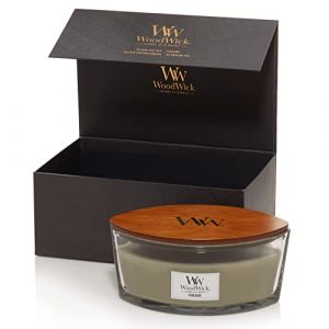 Image de Woodwick Fireplace Fireside bougie parfumée avec mèche en bois (hearthwick) (gift box) 453 g