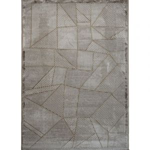 Thedecofactory Textura triangle - Tapis motifs géométriques beige 160x230
