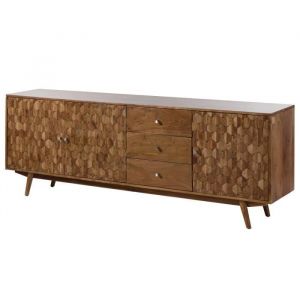 Buffet en bois d'acacia laqué blanc mosayk 209 - blanc