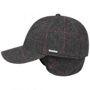 Stetson Casquette avec Oreillettes Kinty Homme - Baseball Cap pour l'hiver Ferme a l’Arriere, Visiere, Oreillettes, Doublure Automne-Hiver - M