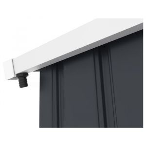 Goutti&egrave;re pour abri de jardin en m&eacute;tal et garage de 13 &agrave; 18.5m2