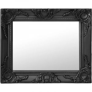 Image de VidaXL Miroir mural style baroque 50x40 cm Noir