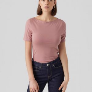 Vero Moda VMPANDA Modal S/S Top Noos, Rose nostalgique, L Femme