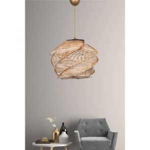 Image de Suspension Ruche - E27 - Ø 32 x 65 cm - bambou