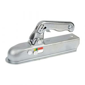 Spotlight Tête d'attelage remorque, Timon remorque carré de 50mm - Compatible avec Tous Types de Boule d'attelage diam. 50mm - Capacité de Traction 750kg - Entraxe de Fixation 80mm - Homologué R55