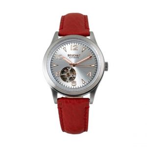 Beuchat Montre Mixte Intemps - BEU0109-93 Bracelet Cuir Marron