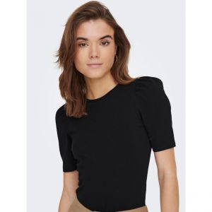 Only Onllive Love 2/4 PUFFTOP JRS Noos Top, Noir, M Femme