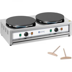 Image de Royal Catering Cr&ecirc;pi&egrave;re &Eacute;lectrique Professionnelle Double 2 x 40cm Machine &agrave; Cr&ecirc;pes 230V 6kw