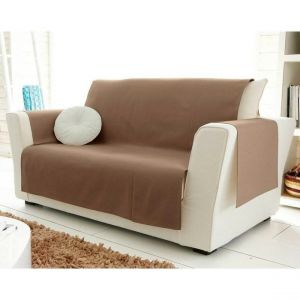 Protège-fauteuil et canapé universels antiglisse LONASOFT - Beige