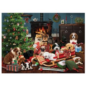 Image de Cobble hill Christmas Puppies