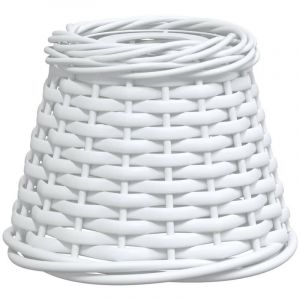 VidaXL Abat-jour de plafonnier blanc Ø15x12 cm osier