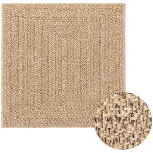 VidaXL Tapis ZIZUR beige 240x240 cm aspect de jute intérieur extérieur