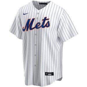 Nike T-shirt Manche Courte Col V Mlb New York Mets Official Replica Home XL White / Bright Royal