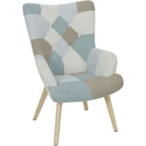 Toilinux Fauteuil lsinki Patchwork Bleu