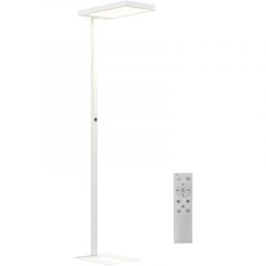Homcom Lampadaire sur pied salon - LED dimmable - spectre complet pour le soin des yeux - métal - 60 x 32 x 196 cm - blanc