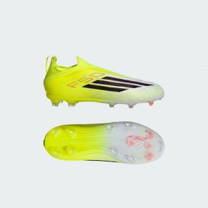 Adidas F50 Elite Laceless FG Born For Goals - Jaune/Noir/Lucid Red Enfant PR&Eacute;-COMMANDE - Herbe naturelle (FG), pointure 33 - ['Jaune'] - Taille 33