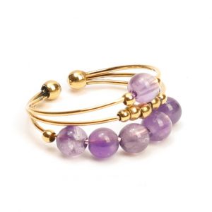 Nature & D&eacute;couvertes Bague anti-stress pierre naturelle