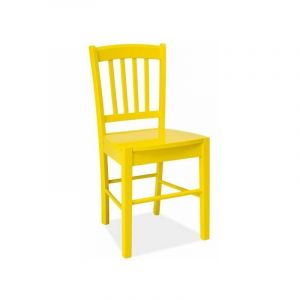AC-Déco Chaise de salle à manger - 40 x 36 x 85 cm - Bois - Jaune