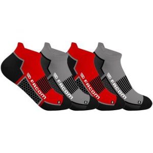 Facom Pack de 4 paires de chaussettes Hexa - noir/rouge/gris