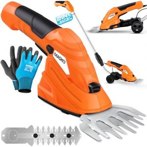 Cisaille à gazon Cisaille à arbustes Set avec batterie 7 2V 2000mA/h + chargeur + gants Cisaille à haies de jardin électrique Cisaille à gazon Incl.