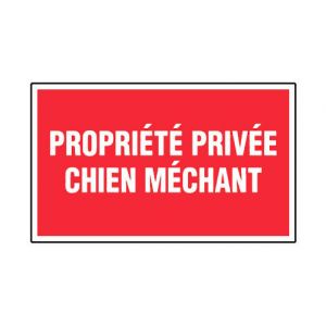 Novap Panneau Propriété privée chien méchant - Rigide 330x200mm - 4160511