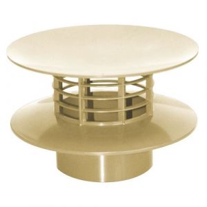 Jardiboutique Extracteur statique &oslash; 100 mm chapeau de ventillation, couleur sable - Beige