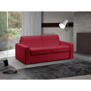 INSIDE Canapé lit 2-3 places MASTER convertible système RAPIDO 120 cm Tweed Cross rouge MATELAS 18 CM INCLUS