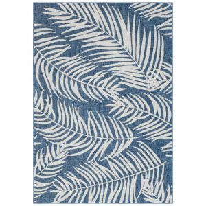 Nazar Tapis extérieur / intérieur Moa - 160 x 230 cm - Bleu