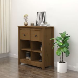 VidaXL Buffet Marron miel 70x35x80 cm Bois massif de pin - Honey brown