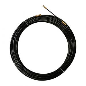 Sonde tire-c&acirc;ble en nylon noir &Oslash; 4 mm 30 m&egrave;tres avec embouts interchangeables