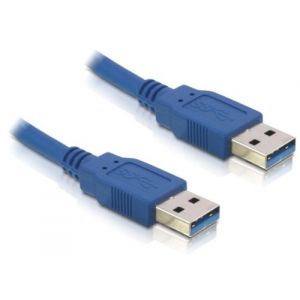 Image de Delock 82430 - Câble USB 3.0 type A mâle vers USB 3.0 type A mâle 1,5 m bleu