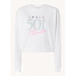 Levi's Sweat crop droit coton molletonné signature