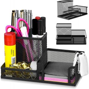 MATTI - Trousse à crayons - Porte-stylos - Organiseur de bureau - Accessoires de bureau - Trousse à crayons noire