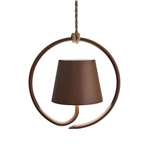 Lampe à suspension LED Poldina Corten, rechargeable et dimmable
