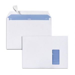 Image de RAJA Enveloppe blanche Premium C4 229 x 324 mm 100g fen&ecirc;tre 50 x 100 mm - autocollante bande protectrice - Lot de 250